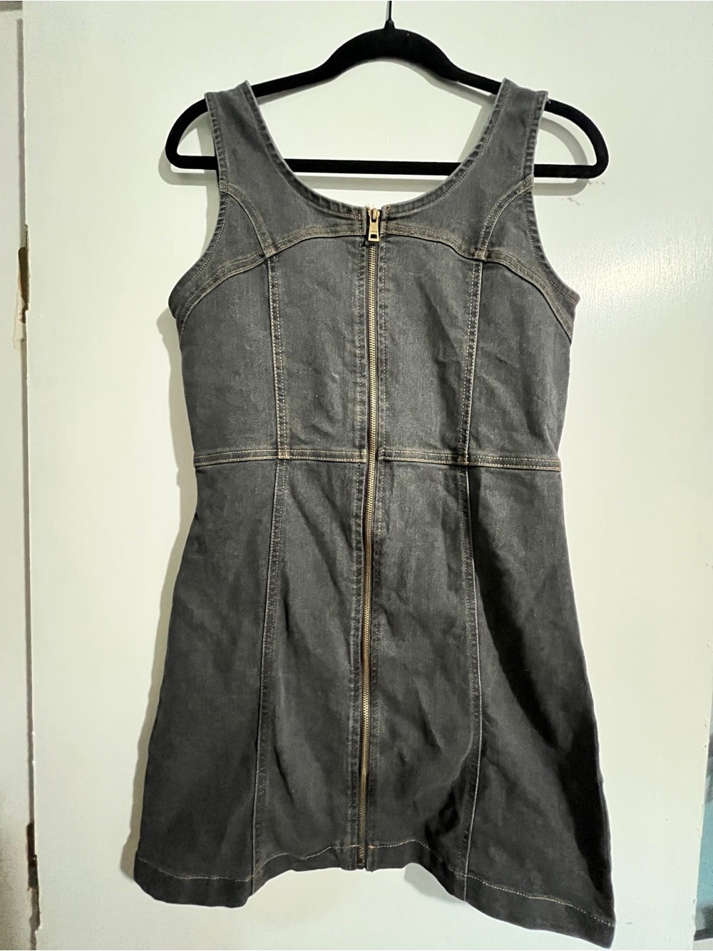 Bebe Dark Denim Whimsigoth Mini Dress Size Large